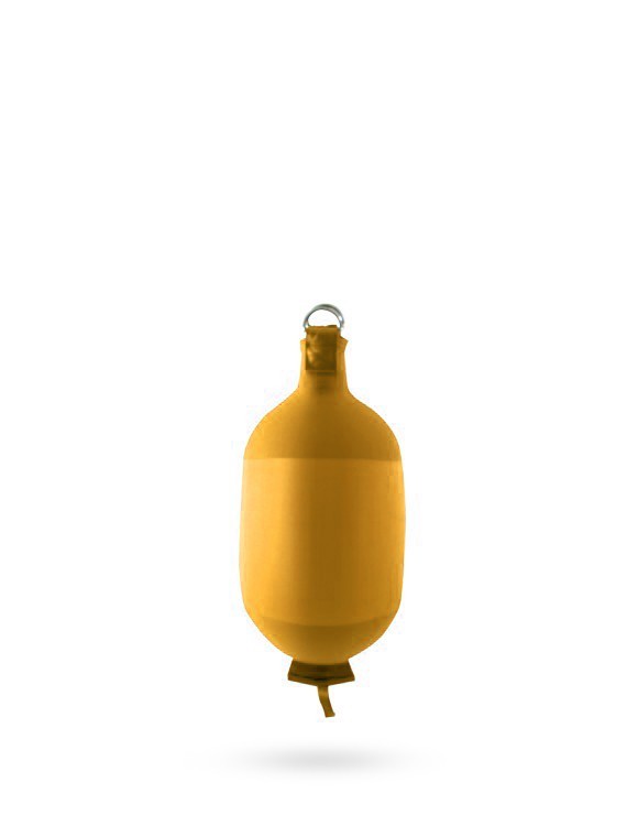 Pare-battage cylindrique C52 en textile jaune FENDERTEX®