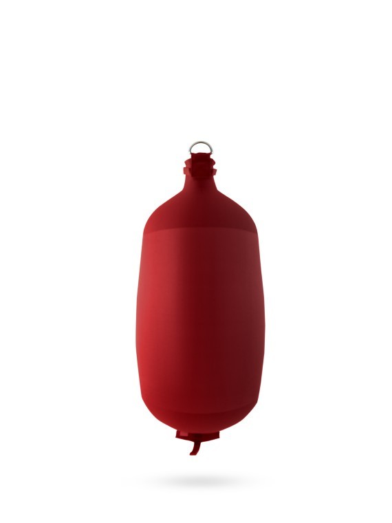 Pare-battage cylindrique C73 en textile bordeaux FENDERTEX®