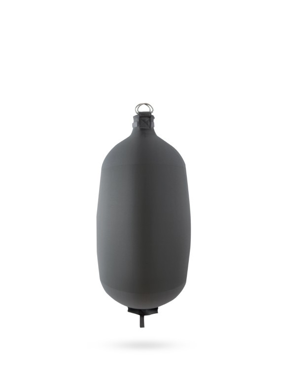 Pare-battage cylindrique C73 en textile gris anthracite FENDERTEX®