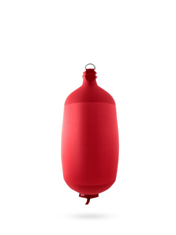Pare-battage cylindrique C73 en textile rouge FENDERTEX®