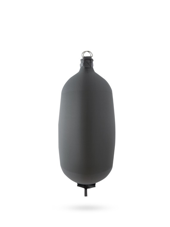 Pare-battage cylindrique C84 en textile gris anthracite FENDERTEX®