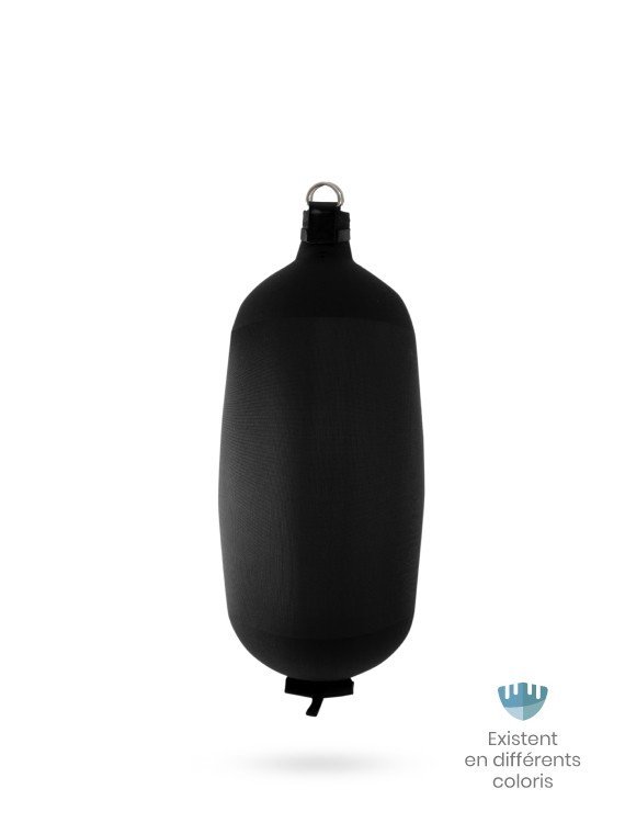 Pare-battage cylindrique C84 en textile noir FENDERTEX®