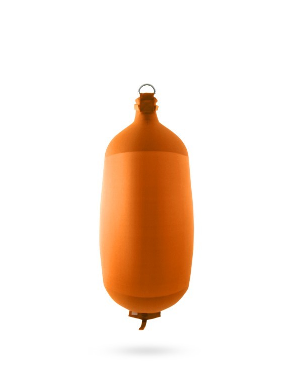 Pare-battage cylindrique C84 en textile orange FENDERTEX®