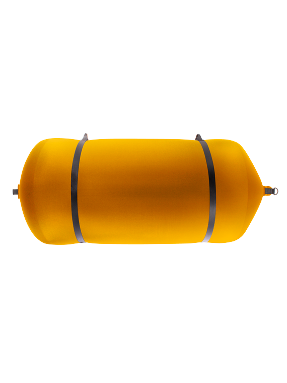 Défense cylindrique C175R en textile jaune FENDERTEX®