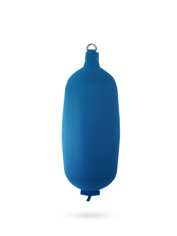 Pare-battage cylindrique C104 en textile bleu royal FENDERTEX®