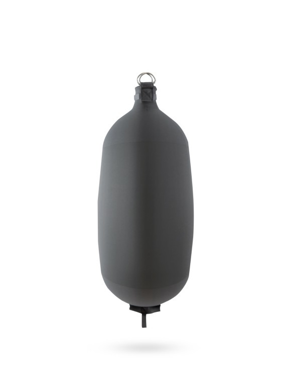 Pare-battage cylindrique C104 en textile gris anthracite FENDERTEX®