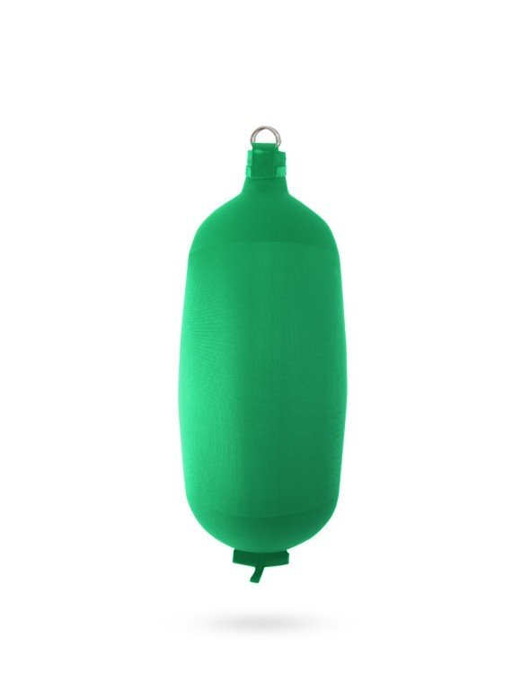 Pare-battage cylindrique C104 en textile vert FENDERTEX®