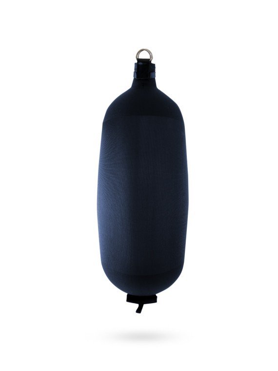 Pare-battage cylindrique C124 en textile bleu FENDERTEX®