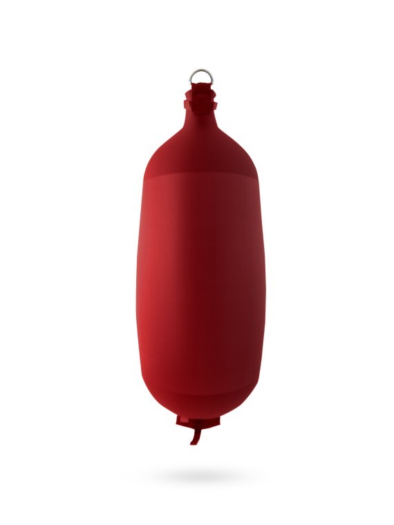 Pare-battage cylindrique C124 en textile bordeaux FENDERTEX®