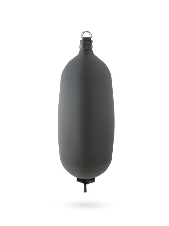 Pare-battage cylindrique C124 en textile gris anthracite FENDERTEX®