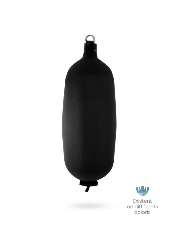 Black textile cylindrical fender C124 FENDERTEX®