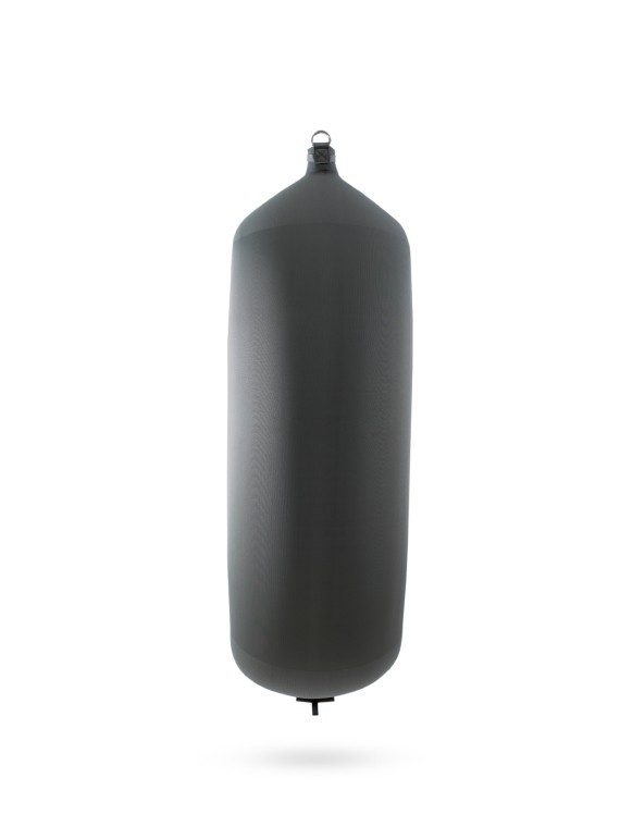Pare-battage cylindrique C175 en textile gris anthracite FENDERTEX®