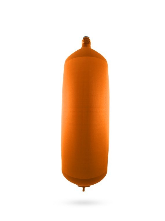 Orange textile cylindrical fender C175 FENDERTEX®