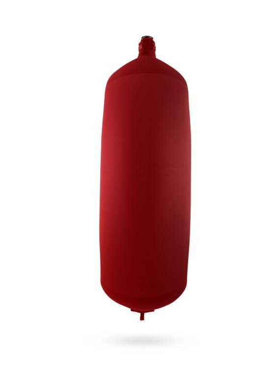 Pare-battage cylindrique C207 en textile bordeaux FENDERTEX®