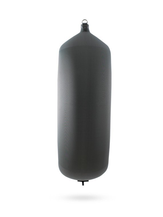 Pare-battage cylindrique C207 en textile gris anthracite FENDERTEX®