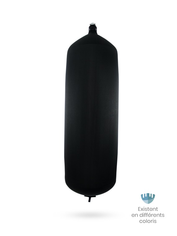 Pare-battage cylindrique C207 en textile noir FENDERTEX®