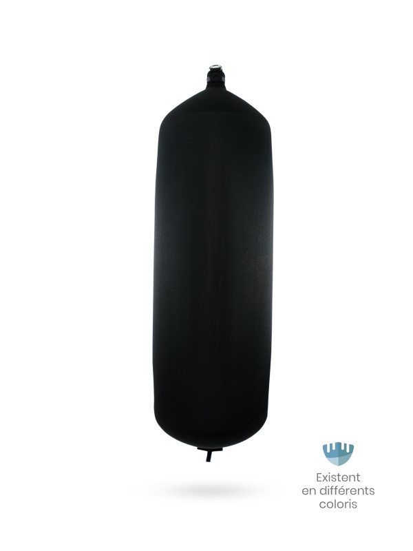 Pare-battage cylindrique C207 en textile noir FENDERTEX®