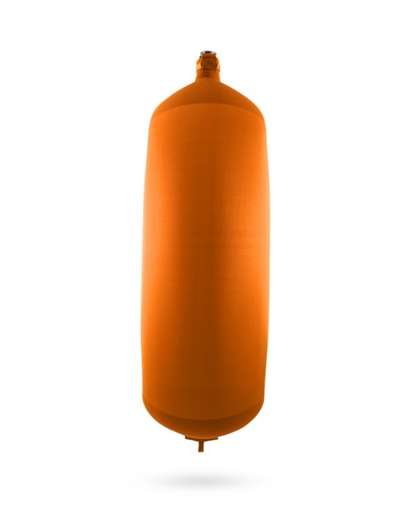 Pare-battage cylindrique C207 en textile orange FENDERTEX®
