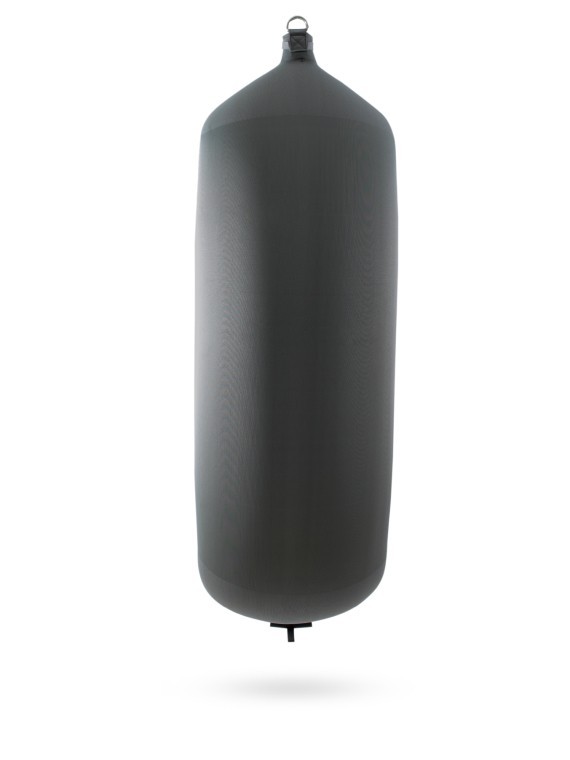 Pare-battage cylindrique C248 en textile gris anthracite FENDERTEX®