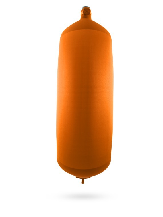 Pare-battage cylindrique C248 en textile orange FENDERTEX®