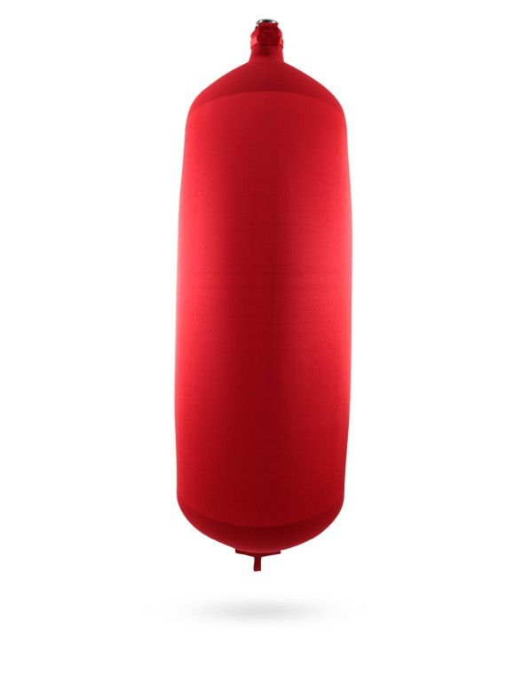 Pare-battage cylindrique C248 en textile rouge FENDERTEX®