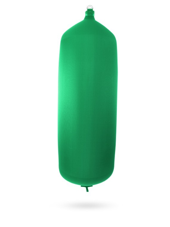 Green textile cylindrical fender C248 FENDERTEX®