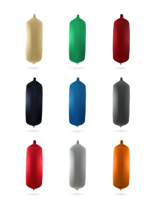Pare-battages cylindriques C207 en textile de différents coloris FENDERTEX® Pare-battages cylindriques C207 en textile de différents coloris FENDERTEX®