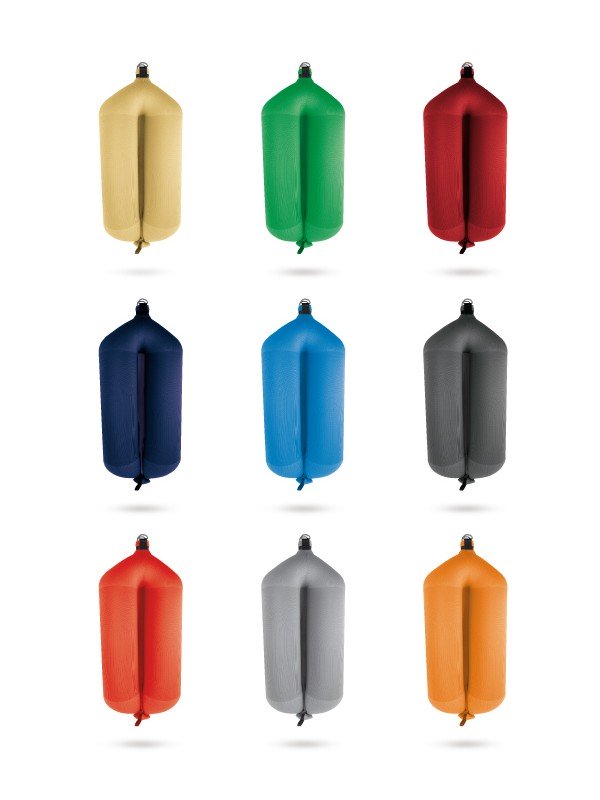 Pare-battages tubulaires T73 en textile de différents coloris FENDERTEX® Pare-battages tubulaires T73 en textile de différents coloris FENDERTEX®