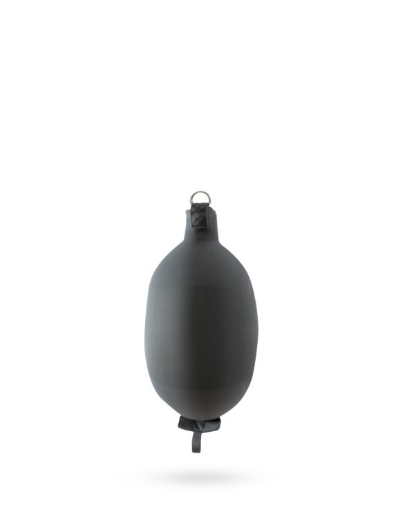 Pare-battage cylindrique C52 en textile gris anthracite FENDERTEX®