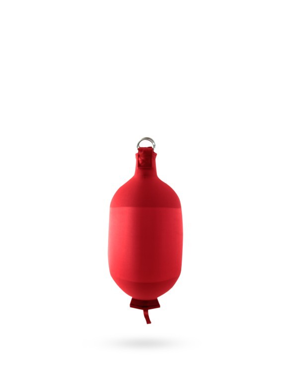 Pare-battage cylindrique C52 en textile rouge FENDERTEX®
