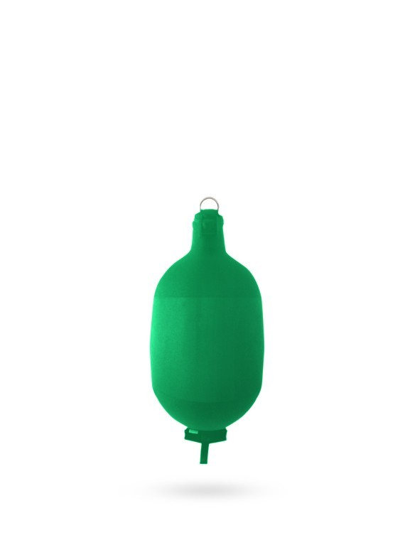 Green textile cylindrical fender C52 FENDERTEX®