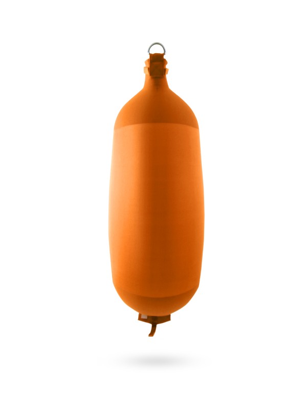 Pare-battage cylindrique C145 en textile orange FENDERTEX®