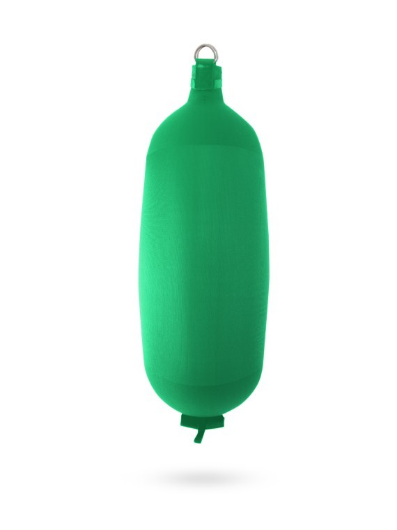 Green textile cylindrical fender C145 FENDERTEX®