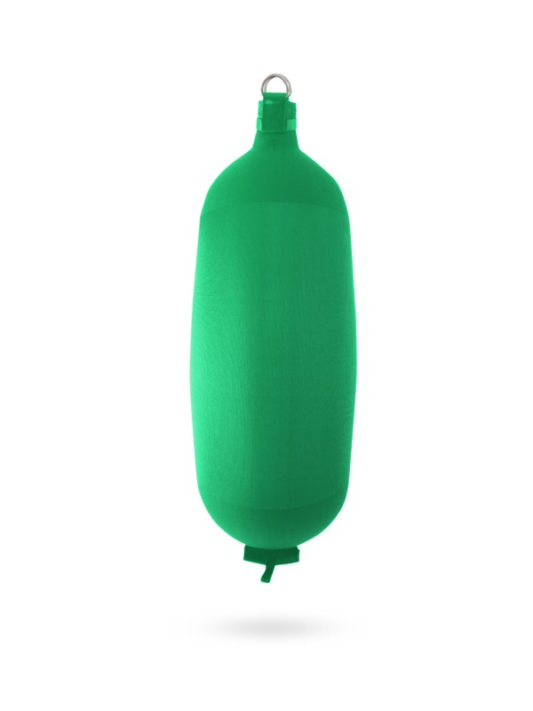 Green textile cylindrical fender C145 FENDERTEX®